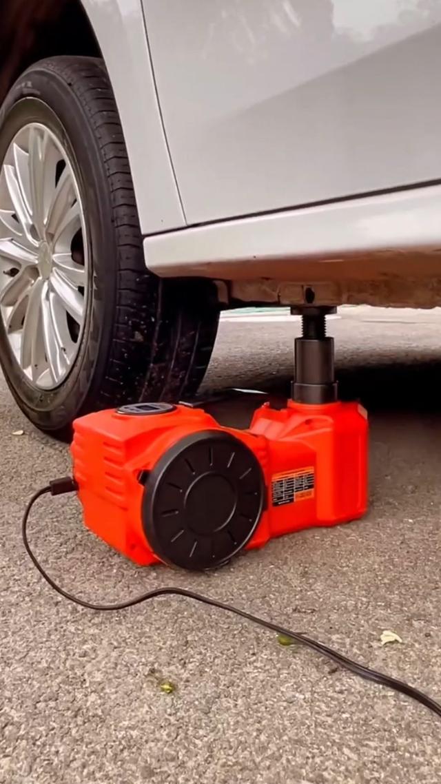 Car Jack + Air Blower + LED Flashlight