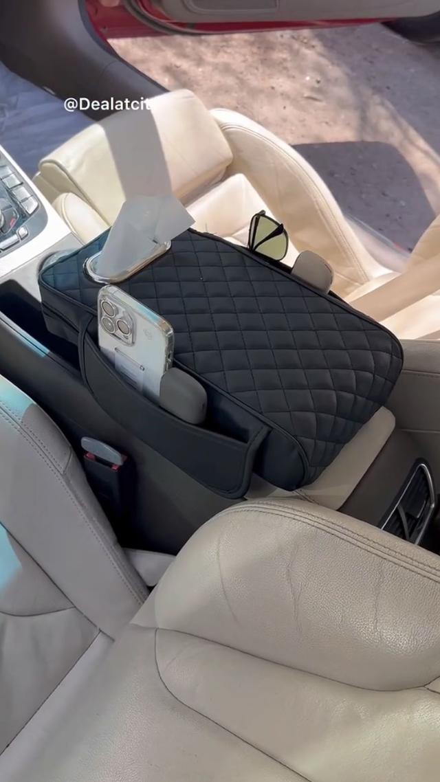 Leather Car Armrest -  Hand Comfort When Driving