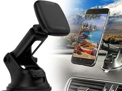 Adjustable Magnetic Car Phone Holder with Strong Suction Cup