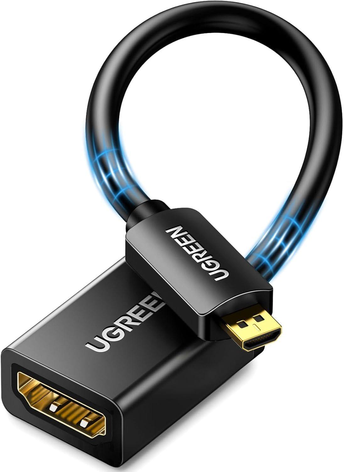 UGREEN (20134) 8K Male to Female HDMI Extension Cable, 2 Ports, Black