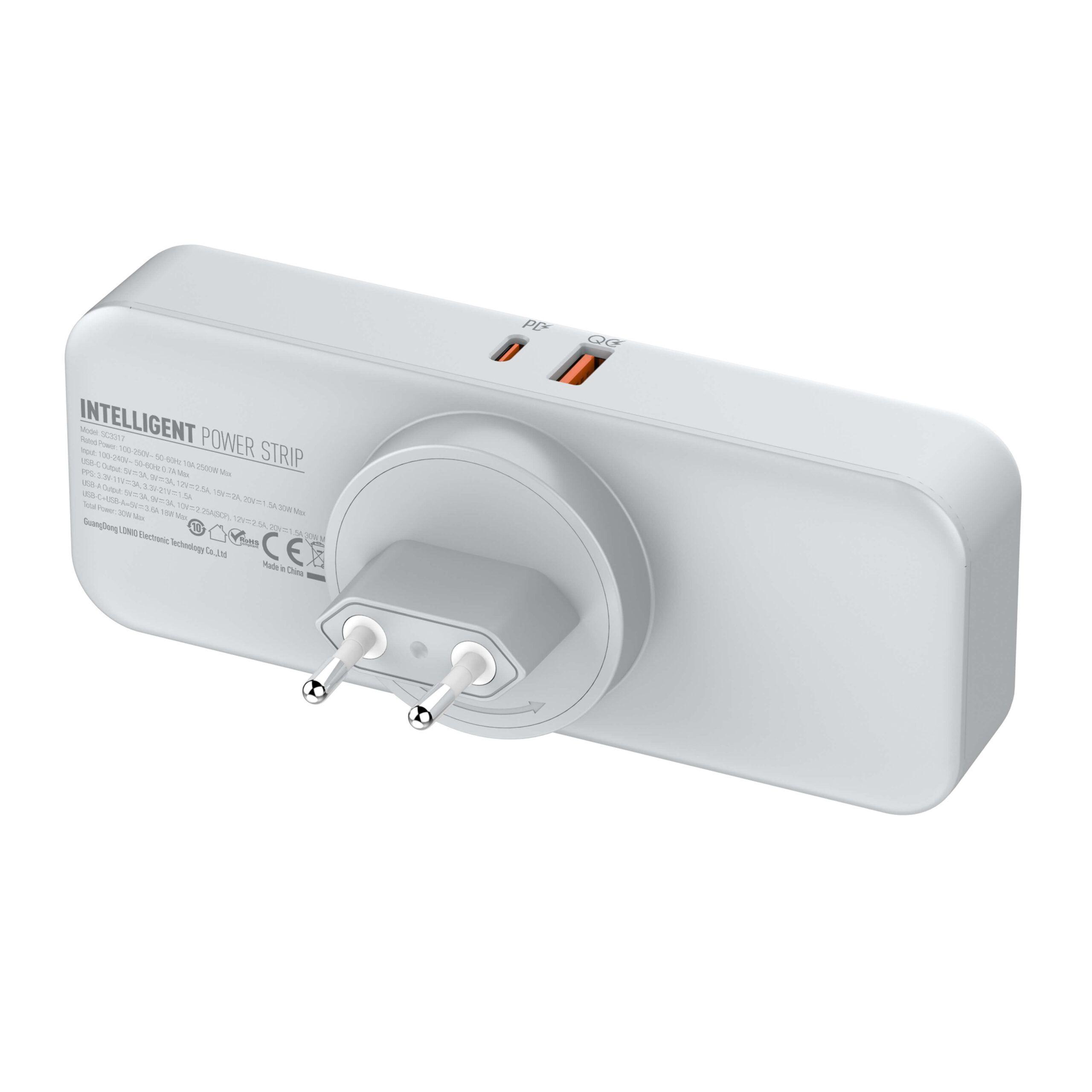 LDNIO sc3317 Multi-Purpose Rotating 3-Outlet Electrical Socket