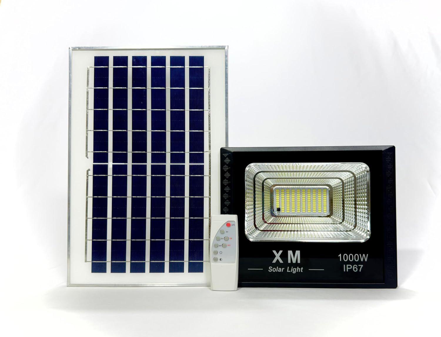 مصباح أمان خارجي شمسي XM 1000 وات – إضاءة قوية للحديقة والمرآب