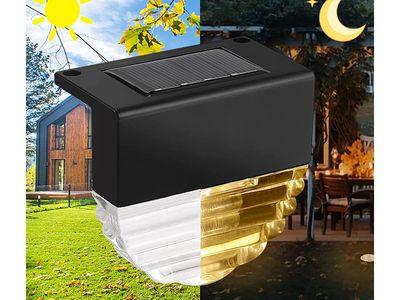 Solar powered Waterproof Outdoor LED Light with 2 Lighting Modes Easy to Install (2Pcs)