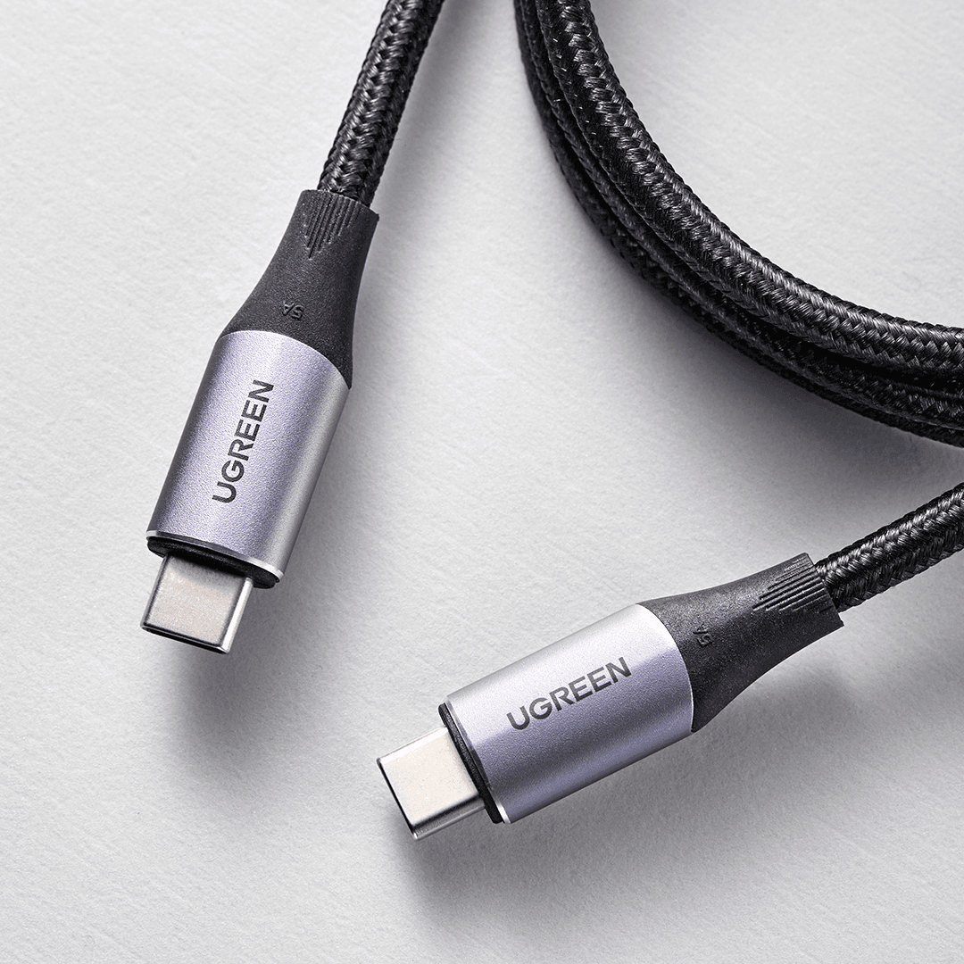 كابل يوجرين USB-C إلى USB-C 3.2 الجيل الثاني، أسود، 1 متر، US355