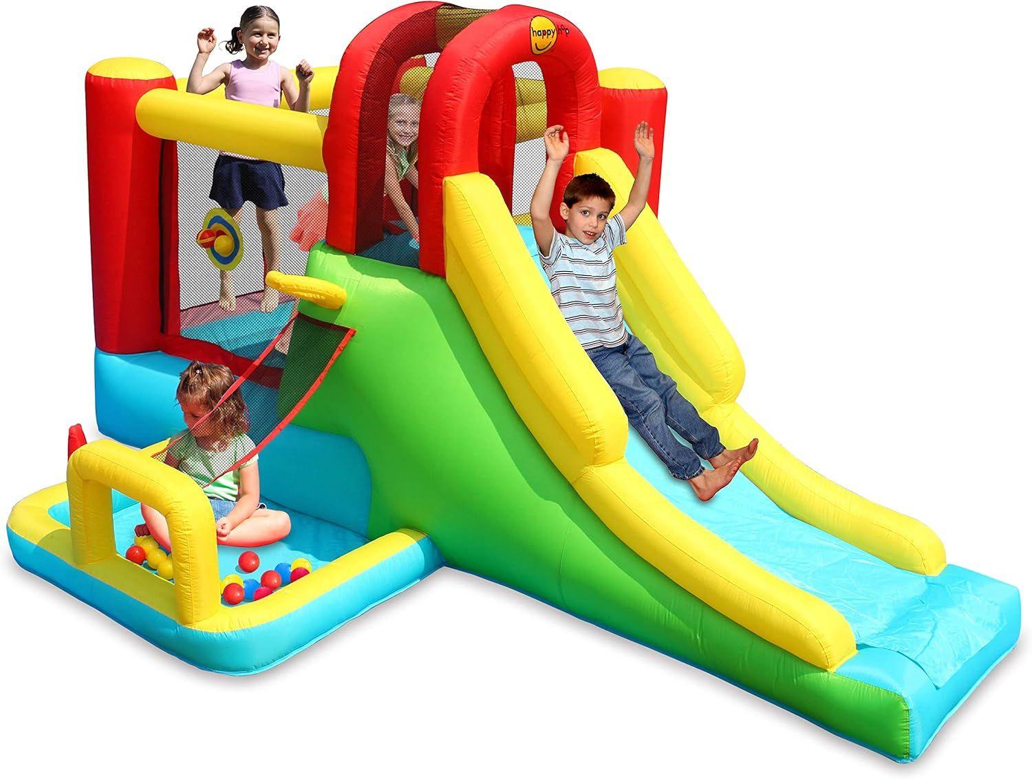 قلعة نطاطة Happy Hop Adventure Park 9160N – مركز ألعاب متكامل للأطفال