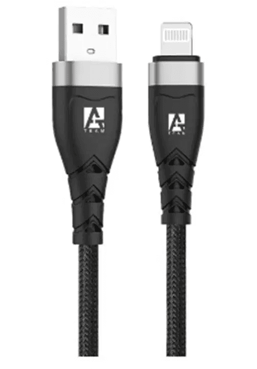 كابل A-Team USB-C إلى Lightning بطول 2 متر، مصنوع من النايلون المقاوم للانحناء، من النوع C إلى النوع C.