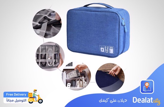 Travel Digital Bag Light Blue color - DealatCity Store