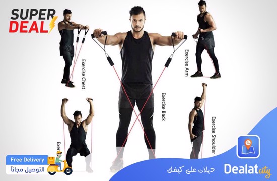 Resistance Fitness Tube Workout Band Home GYM - DealatCity Store