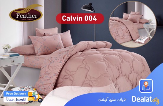 Calvin quilt for 2 persons 7pcs Double Face 100% Cotton - DealatCity Store	