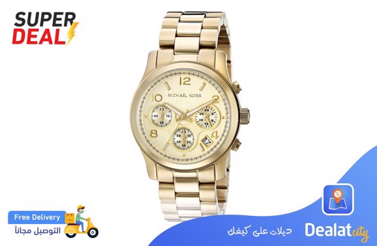 MICHAEL KORS Midsized Chronograph Gold-tone Unisex Watch MK5055 - DealatCity	