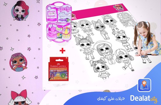 Combo Girls Coloring Banner & Toy for Kids - DealatCity Store	