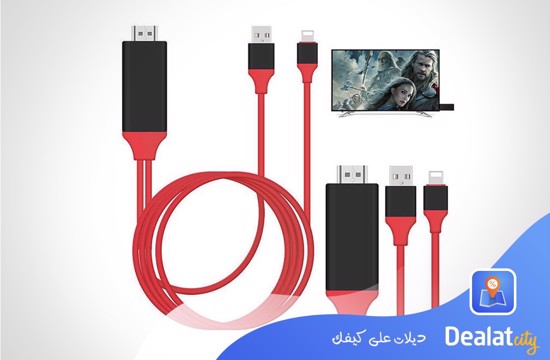 Lightning to HDMI Cable 2M 1080P for iPhone and iPad Mini Air Pro - DealatCity Store	