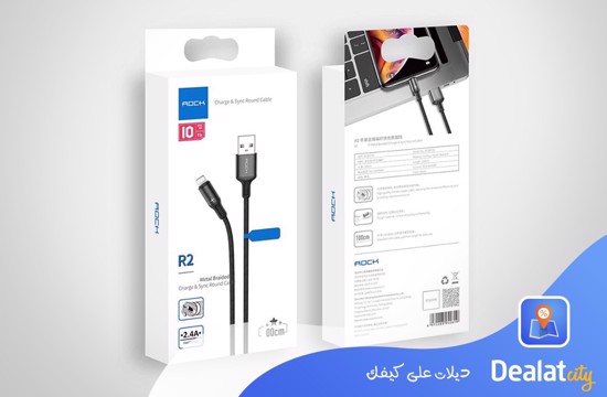 ROCK R2 usb fast charging cable (2m) for iphone - DealatCity Store	