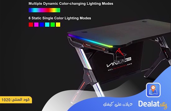 E-Win RGB Lighting Gaming desk - DealatCity Store	