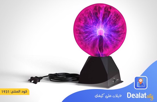 Katzco 7 Plasma Ball - Nebula Sphere, Thunder Lightning - Plug-in  Electricity Ball - Touch and Sound Sensitive Plasma Globe for Parties,  Decorations