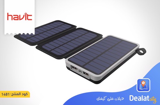 Havit H522I Solar Powered Power Bank 10,000 mAh - DealatCity Store	
