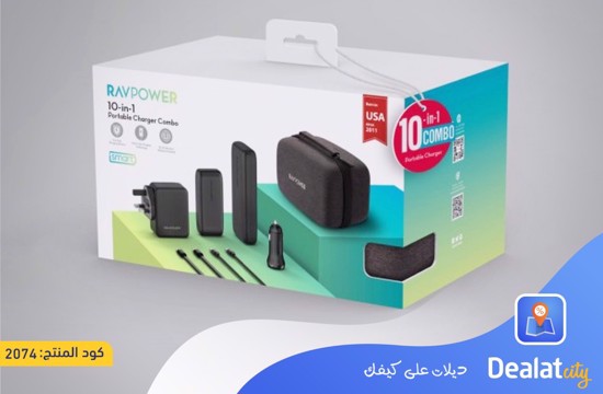 RAVPower RP-PB182 10 in 1 Pack Portable Charger Combo - DealatCity Store