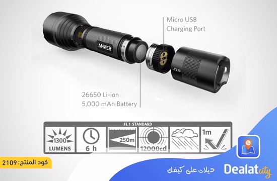 Anker Ultra-Bright Tactical Flashlight Bolder LC130 - DealatCity Store