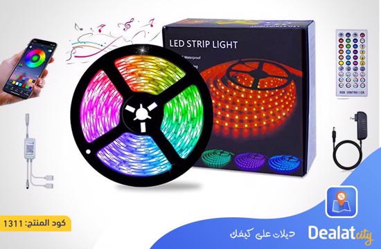 Smart Waterproof RGB Light Strip Kits with Remote - Color Changing Led Strip SMD5050 with 2 Outputs - DealatCity Store	