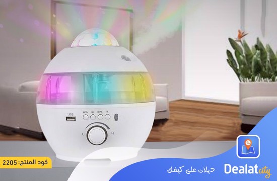 Humidifier USB Powered with Bluetooth Speaker LED Night Lamp - DealatCity Store