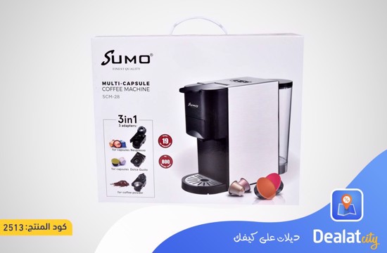 SUMO 3 in 1 Multi Capsule Coffee Maker 600ml - DealatCity Store