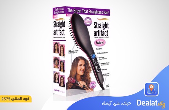 straight artifact Ceramic Straightening Hair Brush - DealatCity Store
