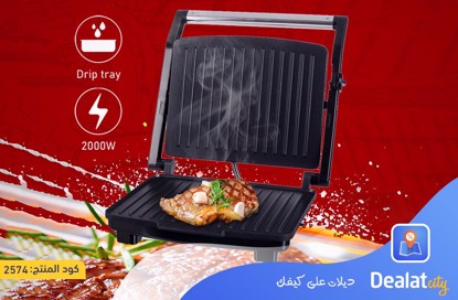 Electric barbecue grill 2000W with smokeless heating plate - DealatCity Store	