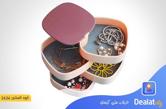 Jewelry Organizer Box with Mirror Rotating 360 Degree - DealatCity Store