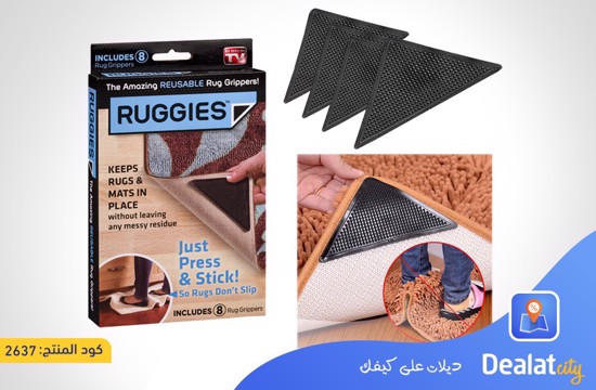 As Seen On Tv Ruggies 4-pack Non-Slip Rug and Mat Rubber Grip - DealatCity Store