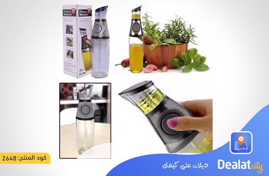 500ml Healthy Cooking Oil Vinegar Press & Measure Glass Bottle Dispenser - DealatCity Store