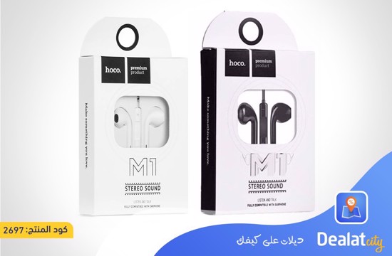 HOCO M1 Original series earphones jack 3,5mm with mic - DealatCity Store