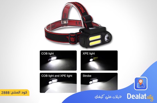Portable Mini XPE+2* COB LED Headlamp - DealatCity Store
