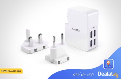 Anker PowerPort Lite Wall Charger,4 USB Ports, 27 Watt - DealatCity Store