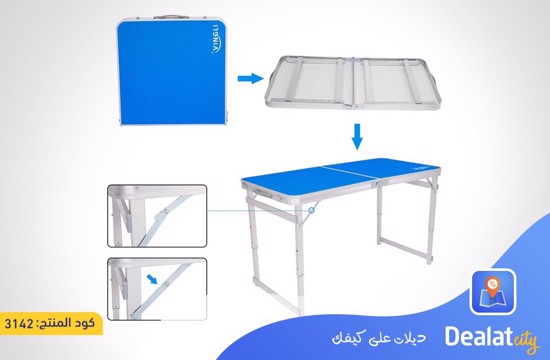 Portable Folding Table with 3 Adjustable Height - DealatCity Store
