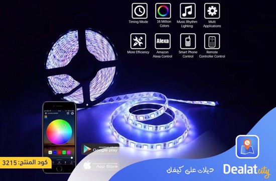 Bluetooth Wifi LED Strip Lights RGB 5050 SMD - DealatCity Store