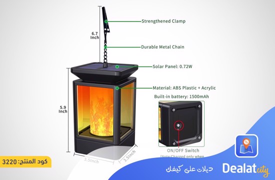 Solar Lantern Garden Lights Flame Lamp - DealatCity Store