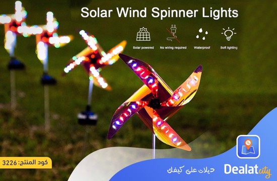 LED Multi-Color Solar Ground Light Windmill Light - DealatCity Store