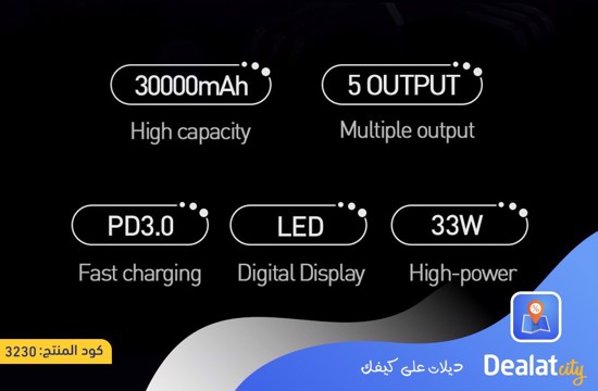 Baseus 30000mAh Fast Charging  33W Powerbank - DealatCity Store