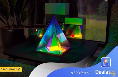 Pyramid Triangle Table Lamp Light RGB - dealatcity store
