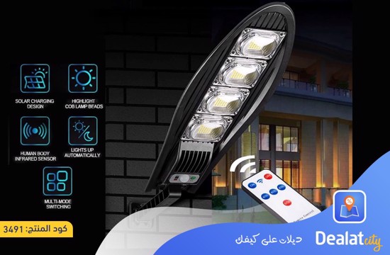 LED Solar Motion Sensor Wall Light Outdoor Street Lamp - dealatcity store