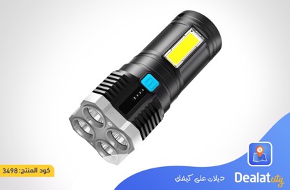 Super Bright Glare Flashlight Strong Light USB Portable Torch - dealatcity store