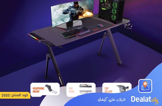 Porodo Gaming E-Sports RGB Desk - dealatcity store