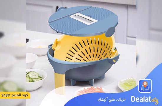 Multifunctional Rotate Vegetable Cutter With Drain Basket - dealatcity store	