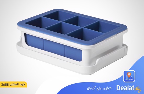 Covered Silicone Ice Cube Tray - Large Cubes - dealatcity store