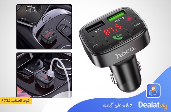 Hoco Car Charger “E59 Promise” QC3.0 BT FM Transmitter - dealatcity store
