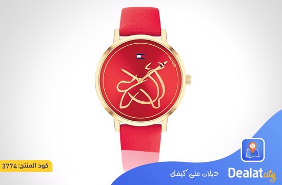TOMMY HILFIGER Analog Leather Red Unisex Watch - dealatcity store