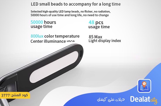 FOLDABLE LED DESK LAMP WITH WIRELESS CHARGER AND DIGITAL CLOCK - dealatcity store