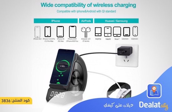 WD-200 Multifunction Wireless Charger Bluetooth Speaker - dealatcity store