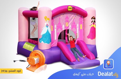 Happy Hop Princess Slide and Hoop Bouncer 9201P - dealatcity store