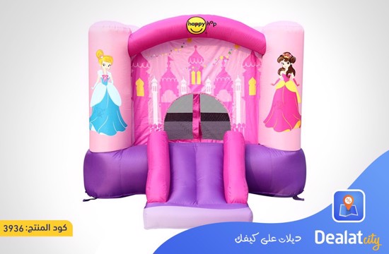 Happy Hop Princess Slide and Hoop Bouncer 9201P - dealatcity store